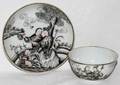 071030 CHINESE EXPORT EN GRISAILLE CUP  SAUCER