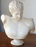 070039 CLASSICAL STYLE MARBLE BUST OF A YOUNG MAN
