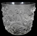070033 LALIQUE AVALON CRYSTAL VASE H 6 DIA 6