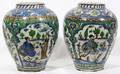 062041 PERSIAN PORCELAIN VASES SEMIANTIQUE PAIR
