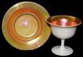 061010 STEUBEN GOLD AURENE  CALCITE GLASS SHERBET