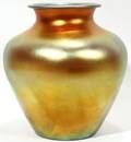 060043 STEUBEN AURENE GLASS VASE H 8 DIA 8