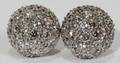 052046 365 CT DIAMOND PAVE HALF BALL EARRINGS