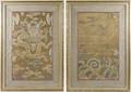 Pair of Framed Chinese Embroidery Textiles 19th C