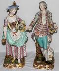 051009 MEISSEN PORCELAIN FIGURES OF A LADY  GENTLEMAN