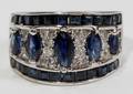 050033 250 CT NATURAL SAPPHIRE  DIAMOND RING