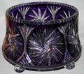 050056 BOHEMIAN GLASS CENTERPIECE BOWL 20TH C H 8