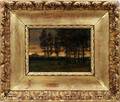 042004 GEORGE INNESS OIL ON BEVELLED MAHOGANY PANEL