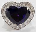 032023 1707 CT HEART TANZANITE  DIAMOND RING