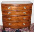 032051 MAHOGANY BOWFRONT CHEST OF DRAWERS CIRCA 1810