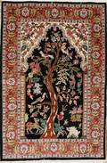 032045 HEREKE SILK HAND WOVEN CARPET 30 X 20