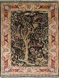 032044 HEREKE WOVEN SILK TURKISH RUG 39 X 28 TREE