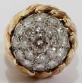 101096 14KT GOLD  DIAMOND CLUSTER RING