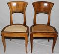 111081 BIEDERMEIER STYLE SIDE CHAIRS PAIR H 33