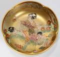 121075 JAPANESE SATSUMA EARTHENWARE BOWL MEIJI PERIOD