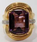 121124 8CT AMETHYST  DIAMOND RING