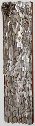111107 GLEN MICHAELS METAL WALL SCULPTURE 24 X 6