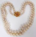 101174 DOUBLESTRAND PEARL NECKLACE W14KT YGOLD CLAS