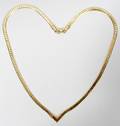 101158 18KT YELLOW GOLD HERRINGBONE NECKLACE L 15