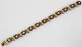 101156 14KT YGOLD LINK BRACELET WITH BLACK ENAMEL