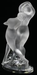 121107 LALIQUE DEUX DANSEUSES CRYSTAL STATUETTE
