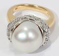 121114 135MM SOUTH SEA TAHITIAN PEARL  DIAMOND RING