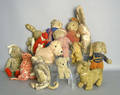 Group of early stuffed animals