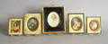 Four miniature portraits with ivory frames
