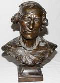 112108 AFTER CARPEAUX SELF PORTRAIT BRONZE BUST