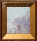 092083 EDWARD RANDOLPH GLEN OIL ON ARTIST BOARD 1917