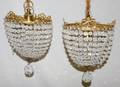 121144 CRYSTAL BEAD SWAG CHANDELIERS H 12 DIA 8