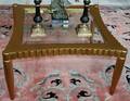 120062 SHANNON GOLD LEAF COFFEE TABLE H 19 W 38