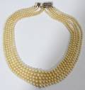 012150 MULTI STRAND PEARL NECKLACE WITH WGOLD CLASP