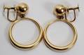 012125 TIFFANY  CO 14 KT YGOLD SCREW BACK EARRINGS