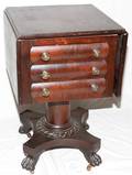 010116 EMPIRE MAHOGANY THREE DRAWER STAND WBASE H 30