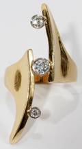 122121 LADYS DIAMOND  14KT YELLOW GOLD RING