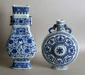 Two contemporary Chinese blue and white vases