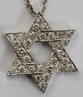 122110 301 CT STAR OF DAVID PENDANT  NECKLACE