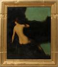 112147 AFTER JJ HENNER OIL ON CANVAS LATE 19TH C