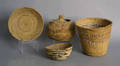 Four woven baskets