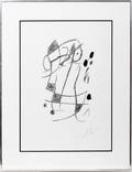 092125 JOAN MIRO BLACK  WHITE LITHO 1975 17 12