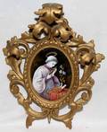 091195 FRENCH ENAMEL ON COPPER 19TH C 3 X 2 14