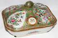 091162 CHINESE ROSE MEDALLION PORCELAIN COVERED DISH