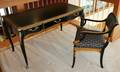 120082 FRENCH ORMOLU LADIES DESK AND CHAIR H 35