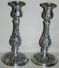 020182 S KIRK  SON REPOUSSE STERLING CANDLESTICKS