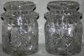 011214 BRILLIANT CUT GLASS JARS EARLY 20TH C TWO