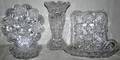 011213 AMERICAN CUT GLASS VASE  DISHES EARLY 20TH C