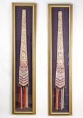 Pair of Chinese Silk Wedding Ceremonial Hangings