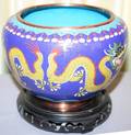 010150 CHINESE CLOISONN JAR H 6 DIA 8