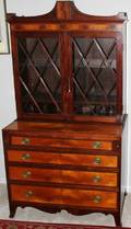 122175 SHERATON MAHOGANY SECRETARY DESK C 1800
